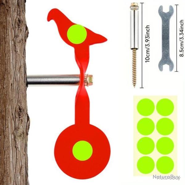 Cible de tir rotative 360� � double t�tes - rouge - LIVRAISON GRATUITE