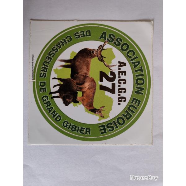 Autocollant chasse grand gibier 27