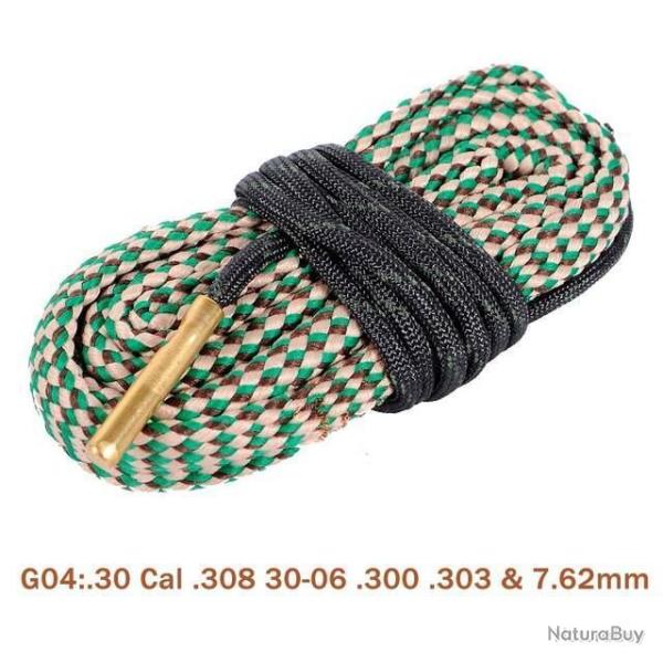 Cordon de nettoyage type boresnake pour calibre .30 .308 30-06 7.62 - LIVRAISON GRATUITE