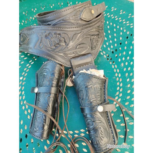 Holster double en cuir