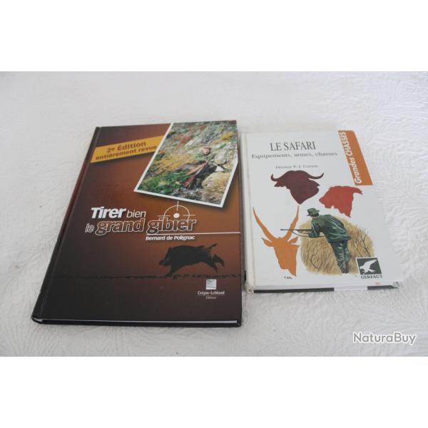 Lot 2 livres tir grand gibier et safari