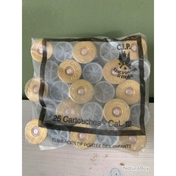 25 cartouches cal 12 - 6 - ST etienne CIP