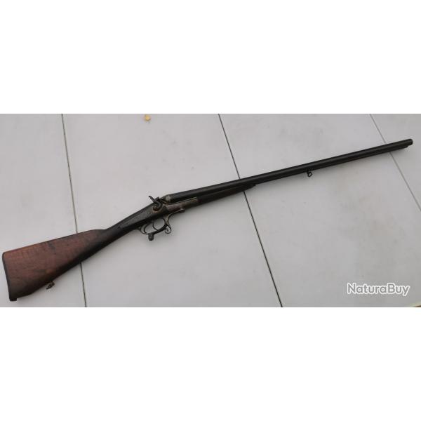 Fusil Juxtapos� sign� " MOUSSEAUX LE MANS", en calibre 16x65 percussion centrale