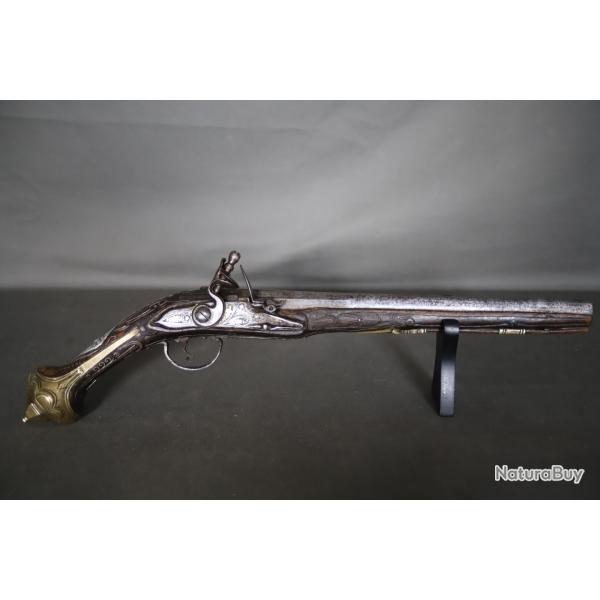 Pistolet  silex oriental - Travail des Balkans Ottomans, 19me sicle (2)