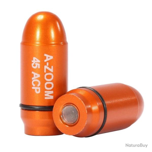 2 douilles amortisseur "Snap cap" cal. 45 ACP en aluminium - A-Zoom Striker Caps