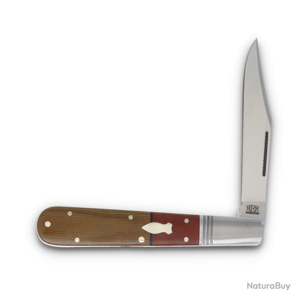 Couteau Rough Ryder Reserve Longfellow Barlow Slipjoint Lame Acier D2 Manche Micarta RRR046