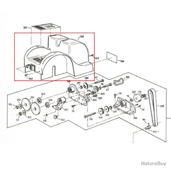 9 8219 0536 Capot rouge pour SM-110 et SM-111