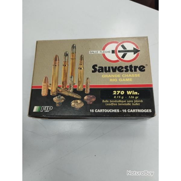 Balles sauvestre calibre 270win en 126grains , ogive bi metalique sans plomb