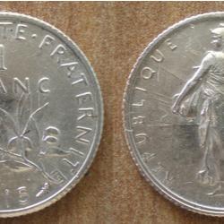 France 1 Franc 1915 Semeuse Piece Argent Francs