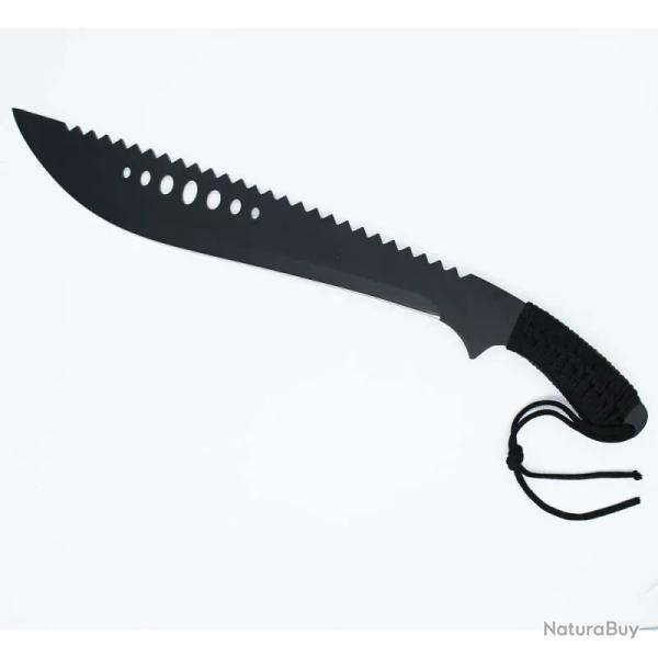 Machette Jungle lame acier inox 420 noire 36cm + tui nylon
