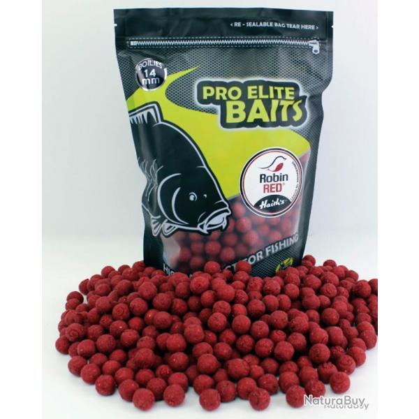 Bouillettes pro elite baits Robin red 14mm 800gr