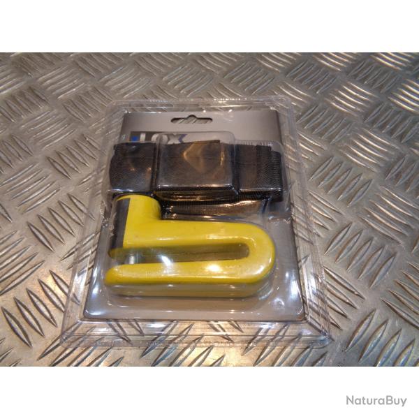 antivol bloc disque 2 cles et saccoche moto scooter velo securite vol