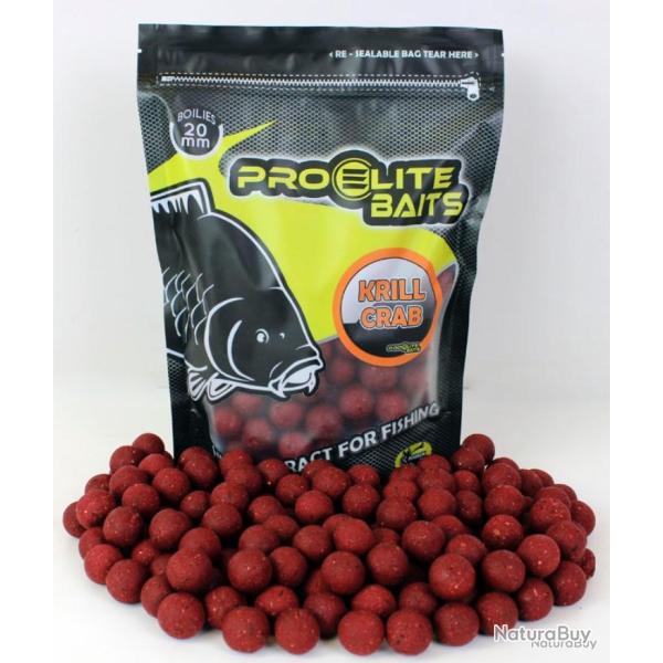 Bouillettes pro elite baits krill crab 20mm 800gr