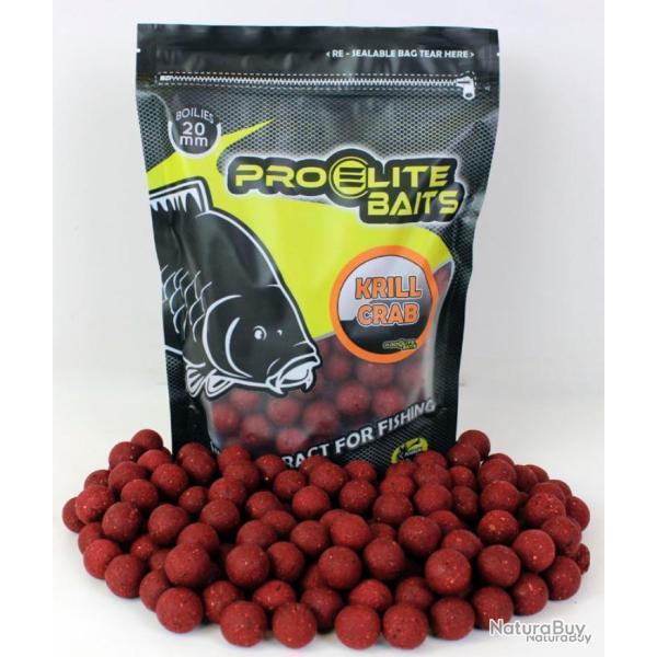 Bouillettes pro elite baits krill crab 20mm 800gr
