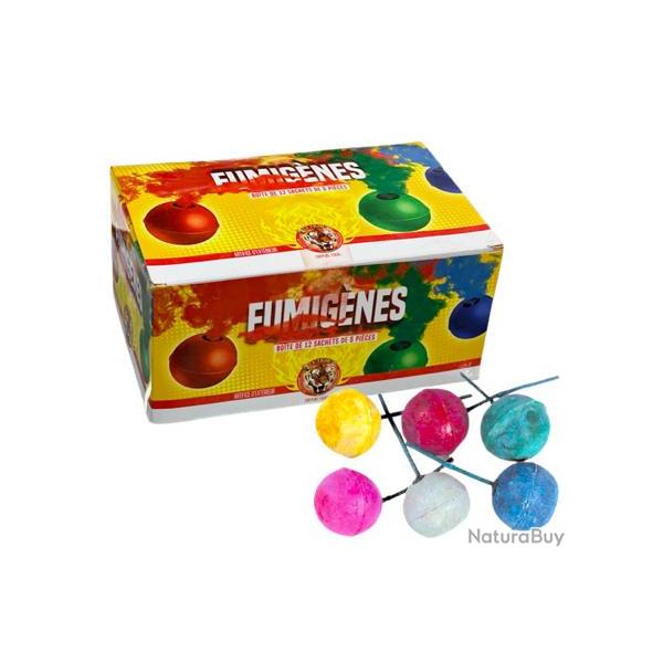 Bo�te de 12 paquets de 6 fumig�nes "Couleur assorties" - Le Tigre