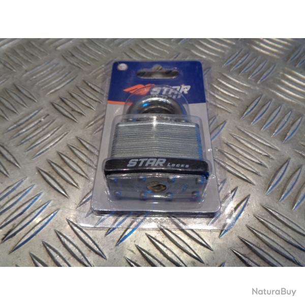 cadenas 50mm avec 2 cle star locks pour chaine antivol moto scooter velo