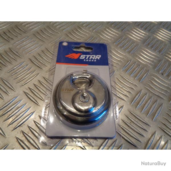 cadenas 68mm avec 2 cle star locks pour chaine antivol moto scooter velo