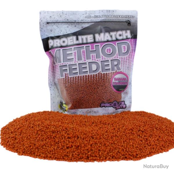 Pellets method feeder pro elite baits banana strawberry 600gr