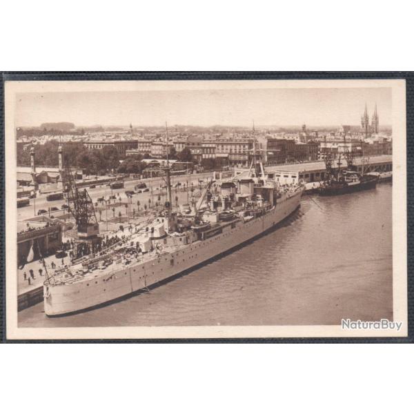 CPA - Marine Militaire - Port Autonome De Bourdeaux - Croiseur devant les Quinconces N�3433