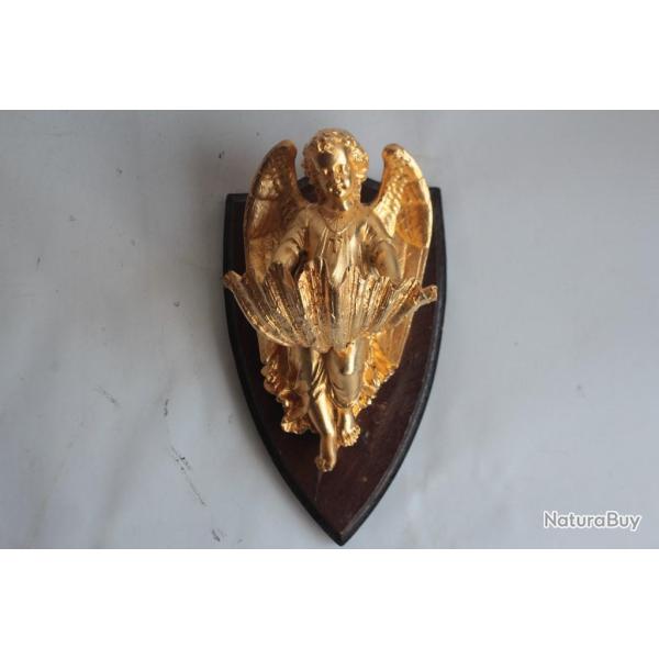 Ancien B�nitier Ange bronze dor�