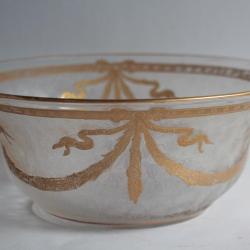 SAINT LOUIS Coupe cristal givré et doré