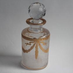 SAINT LOUIS Flacon cristal givré et doré
