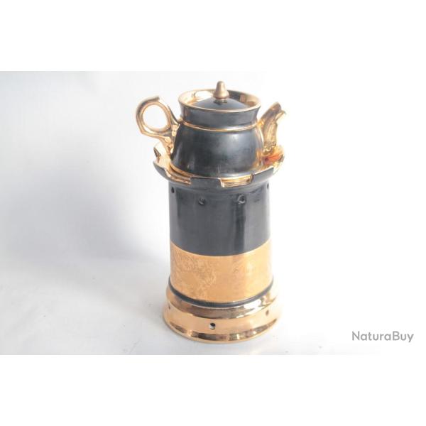 Tisani�re porcelaine noire et or