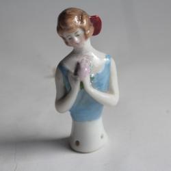 Demi figurine porcelaine Femme Art Déco