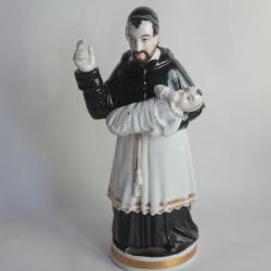 Tisanière porcelaine figurative Saint Vincent de Paul