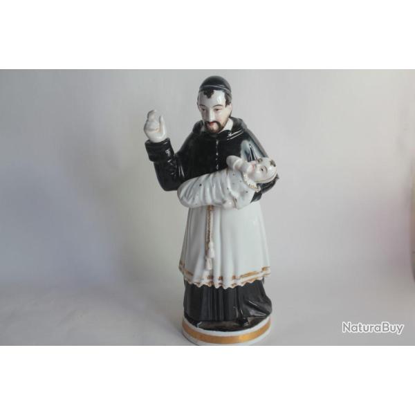 Tisani�re porcelaine figurative Saint Vincent de Paul