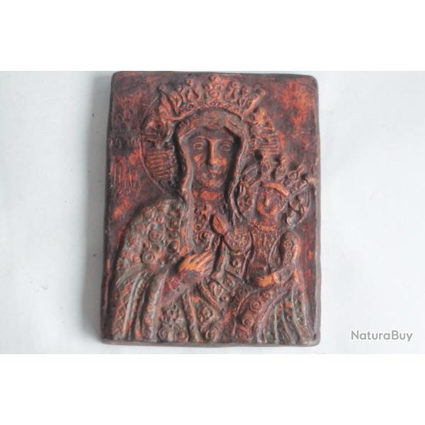 Ic�ne Vierge � l'enfant terre cuite