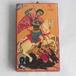 Icône orthodoxe Saint Georges terrassant le dragon
