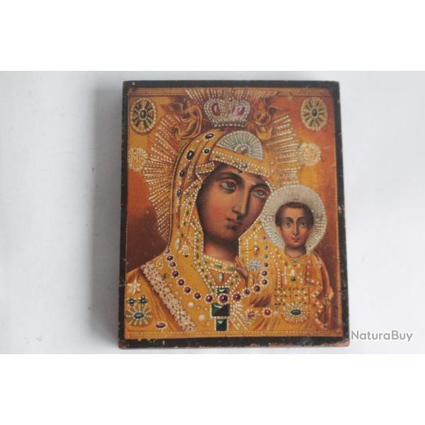 Ancienne Ic�ne orthodoxe Russe Notre-Dame de Kazan