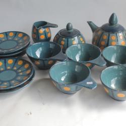 Service à thé céramique Paul JACQUET Savoie Poterie Art déco