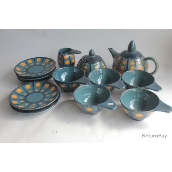 Service � th� c�ramique Paul JACQUET Savoie Poterie Art d�co