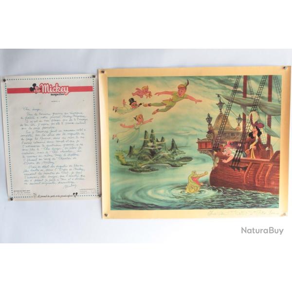 Affiche film Peter Pan Walt Disney Mickey Magazine