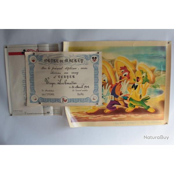 Affiche film Les Trois Caballeros Walt Disney Mickey Magazine