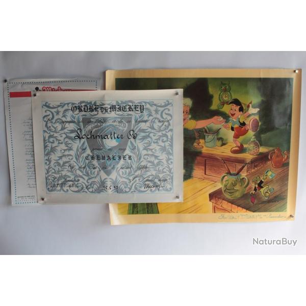 Affiche film Pinocchio Walt Disney Mickey Magazine