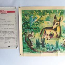 Affiche film Bambi Walt Disney Mickey Magazine