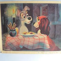 Affiche film La Belle et le Clochard Walt Disney Mickey Magazine