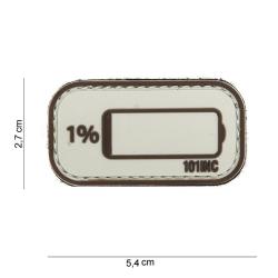 Patch 3D PVC Low Battery (101 Inc) D&eacute;sert
