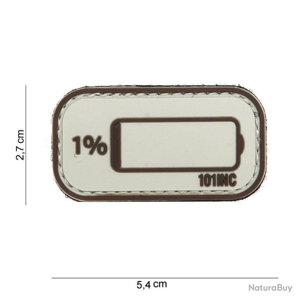 Patch 3D PVC Low Battery (101 Inc) D�sert