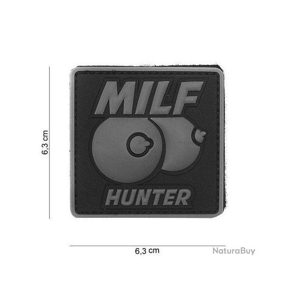 Patch 3D PVC Milf hunter (101 Inc) Gris