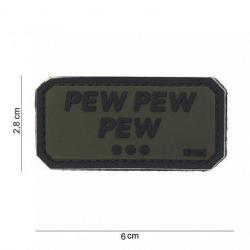 Patch 3D PVC Pew pew pew (101 Inc) Noir