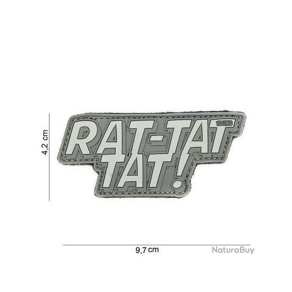 Patch 3D PVC Rat-tat tat (101 Inc) Gris