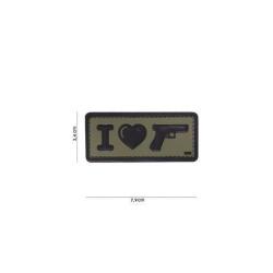 Patch 3D PVC I love my Gun (101 Inc) OD