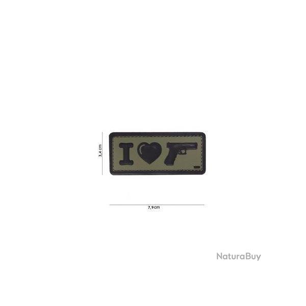 Patch 3D PVC I love my Gun (101 Inc) OD