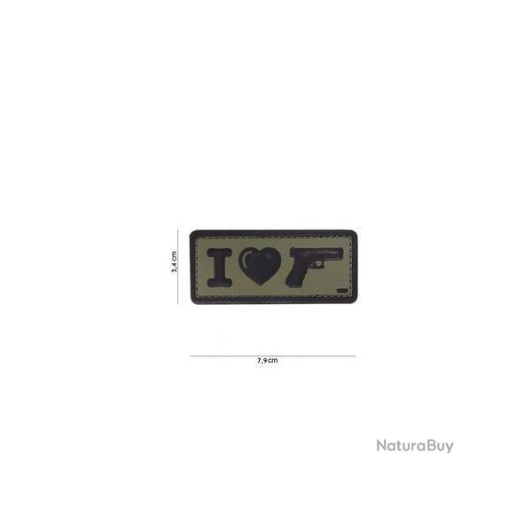 Patch 3D PVC I love my Gun (101 Inc) OD