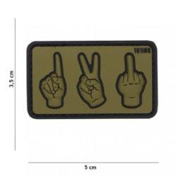 Patch 3D PVC One Two Fuck (101 Inc) Noir