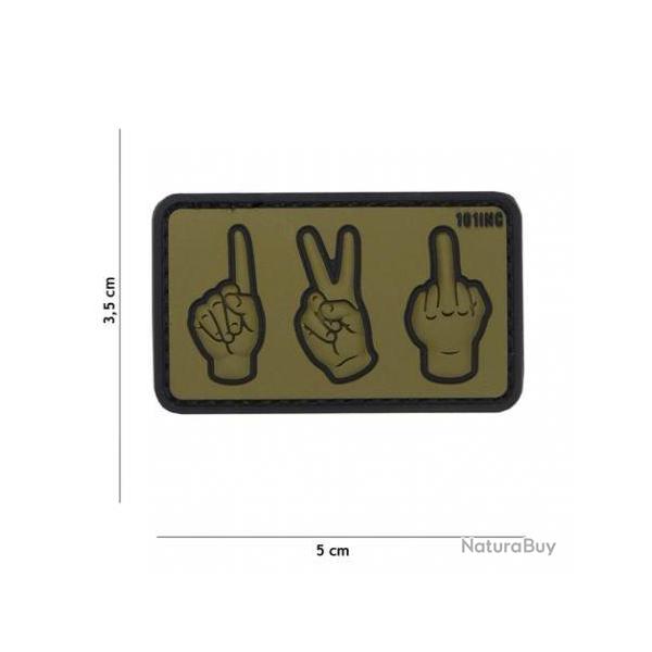 Patch 3D PVC One Two Fuck (101 Inc) Noir